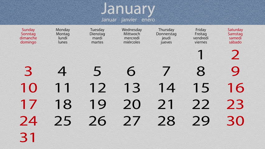 Cardboard-textured calendar with flipping pages, matches 2016th Royalty-Free Stock Footage #12389495
