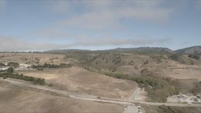 Aerial Footage of Gazos Creek in San Mateo County in Northern California. Highway 1 Brewing Company can be seen in the lower right hand corner.