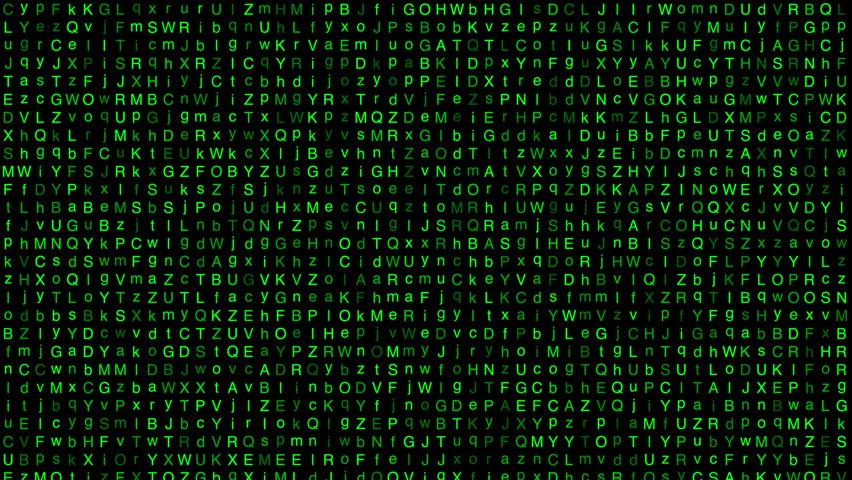 analysis green letters background extracting password Stock Footage ...