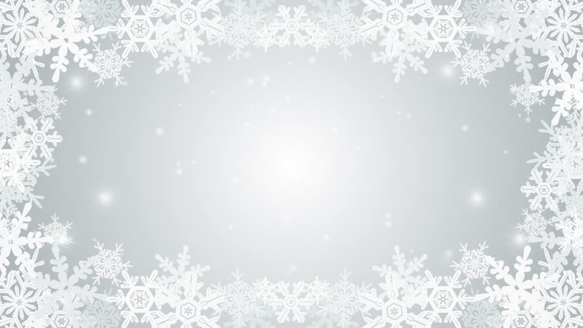 Frozen Snowflake Frame Animation -silver Stock Footage Video (100%