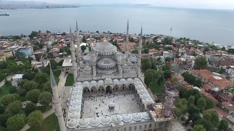 Aerial Footage of Sultanahmet (Blue Mosque) in Istanbul