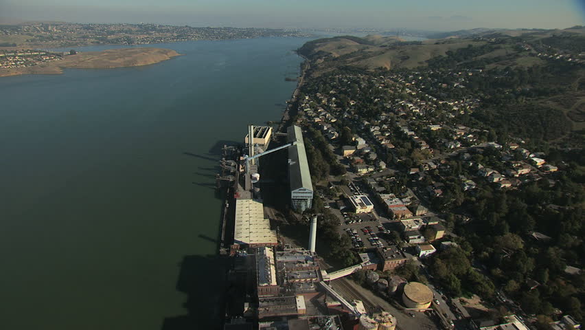 Aerial Port of Stockton Carquinez Strait California USA