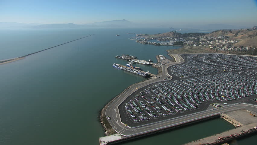 Aerial Shoreline docks Point Potrero San Francisco USA