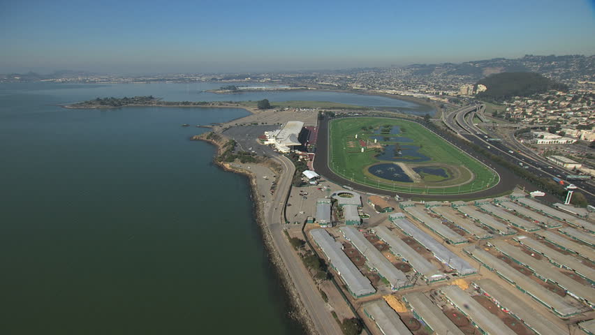 Aerial Golden Gate Fields Horse Racing Track San Francisco USA