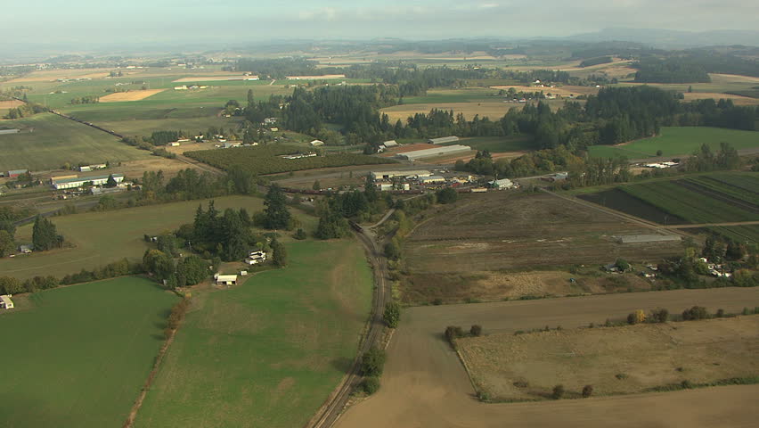Aerials Oregon USA Farming crops agricultural Landscape