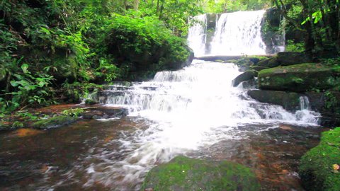 Mhundaeng waterfall or Man Daeng in phu hin rong kla national park, Phitsanulok province asia southeast asia Thailand 