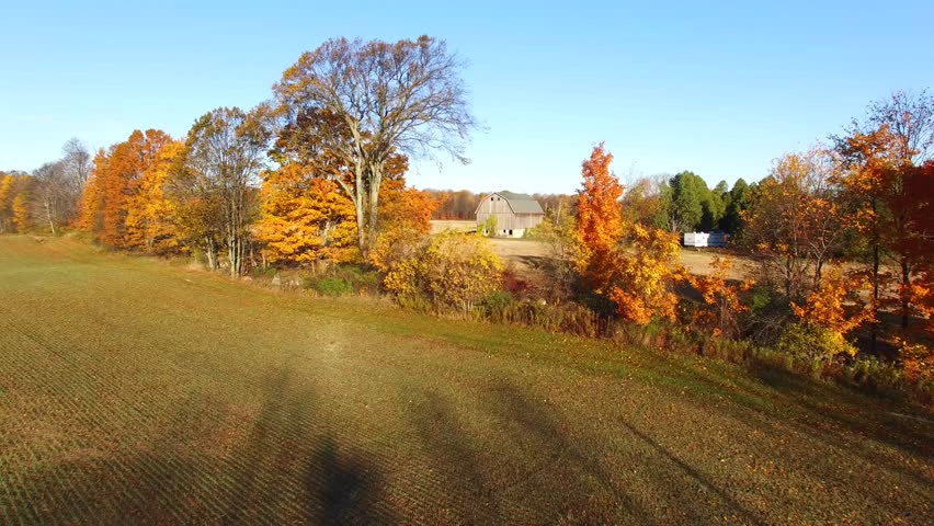 Wisconsin Autumn colors with scenic, rustic barn.