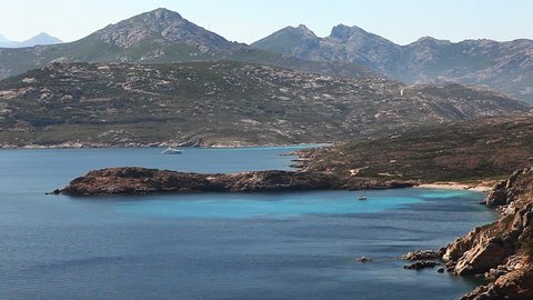 The beautiful seacoast of Corsica near the town of Calvi