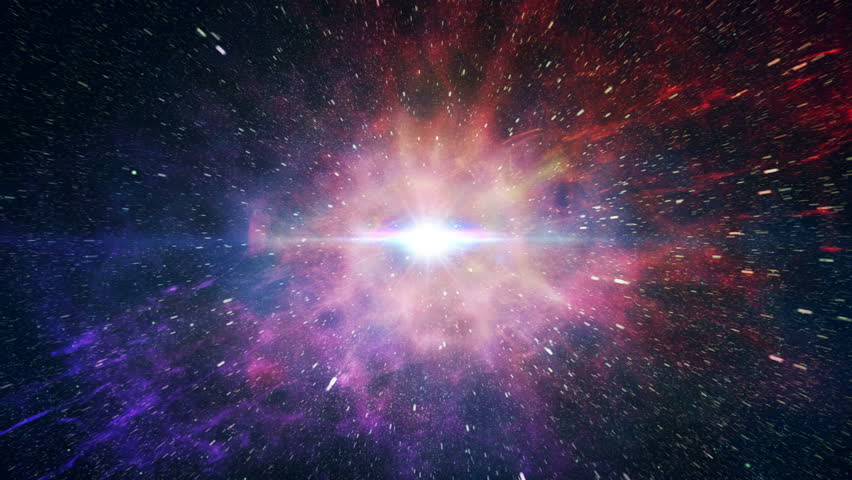 Simulation of Big Bang explosion.