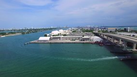 Port Miami aerial shot