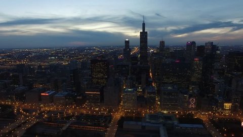 4k DRONE Chicago Skyline
