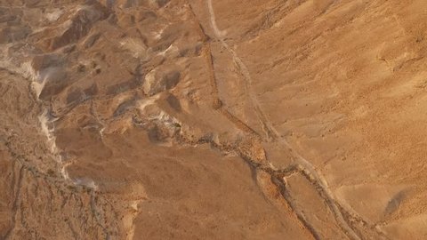 Soaring aerial 4K view MASADA, ISRAEL. Filmed flying the DJI Inspire drone.