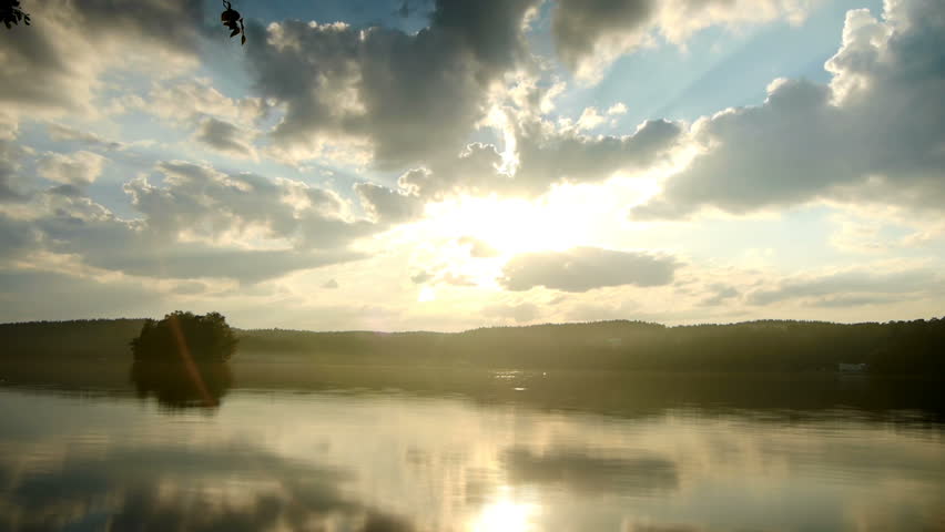 lake sunset timelapse video