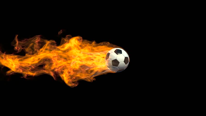 soccer ball on fire