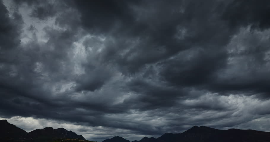 Darkness Dramatic Sky Over The Stock Footage Video 100 Royalty Free Shutterstock