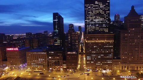 DRONE Chicago Skyline 4k