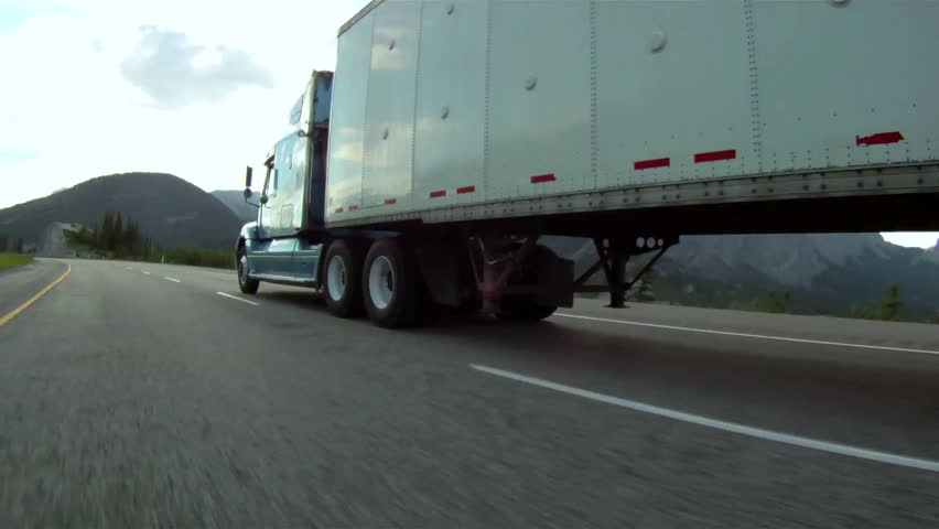 Vehicle Pov Shot of Semi Stock Footage Video (100% Royalty-free ...