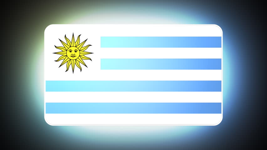 Uruguayan 3D flag - HD loop 
