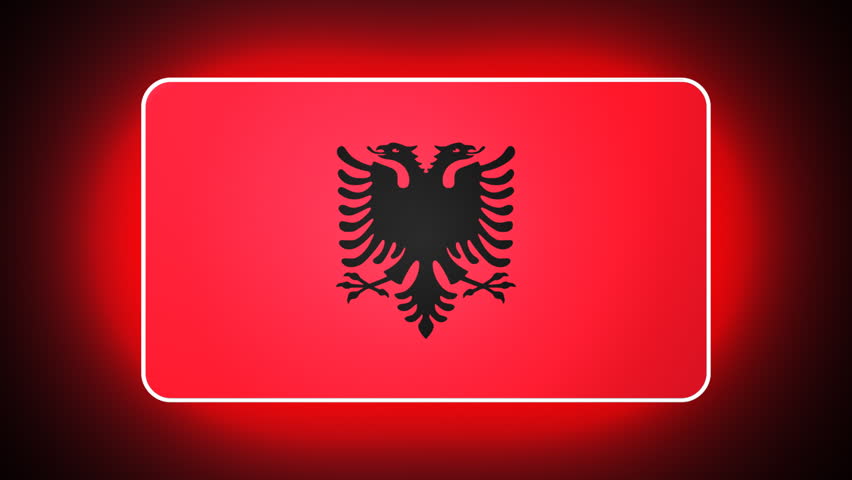 Albanian 3D flag - HD loop 