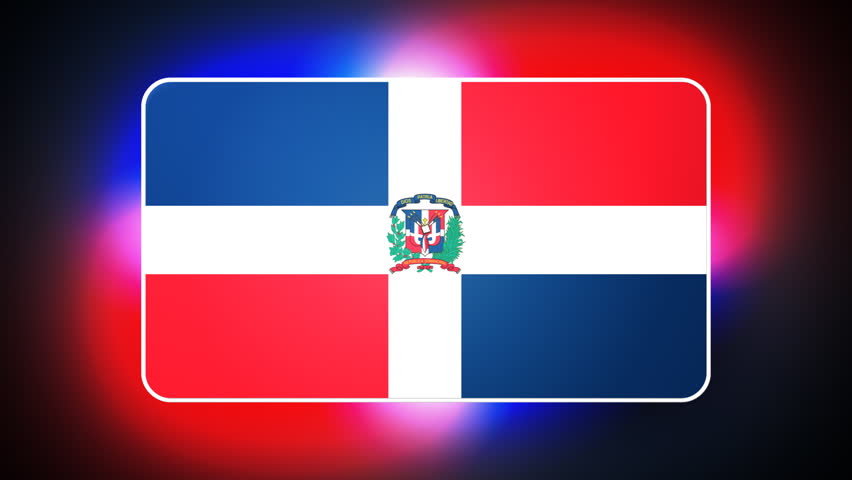 Dominican Republic  3D flag - HD loop 