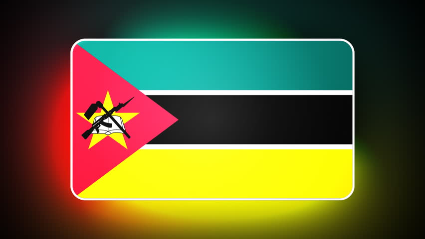 Mozambique 3D flag - HD loop 