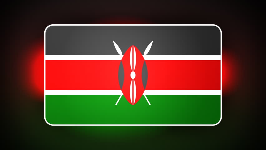 Kenya 3D flag - HD loop 
