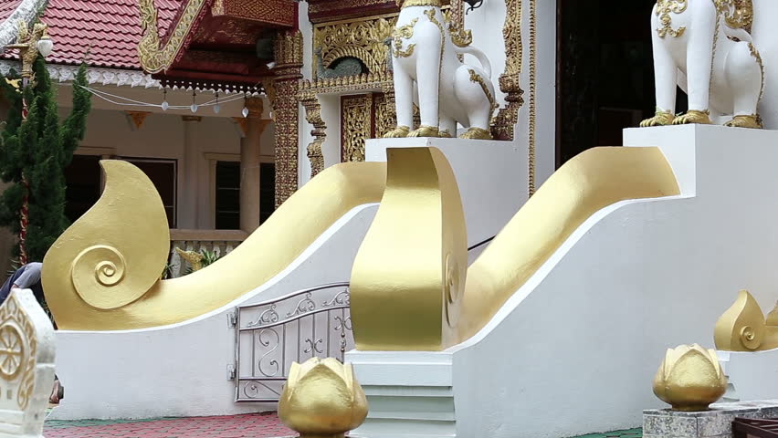 Buddhist temple, Wat Pra Sing in Chiang Rai ,Thailand