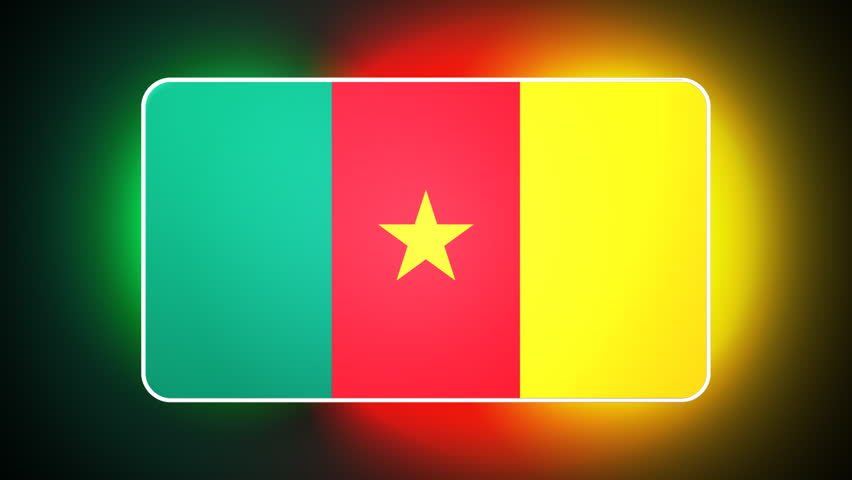 Cameroon 3D flag - HD loop 