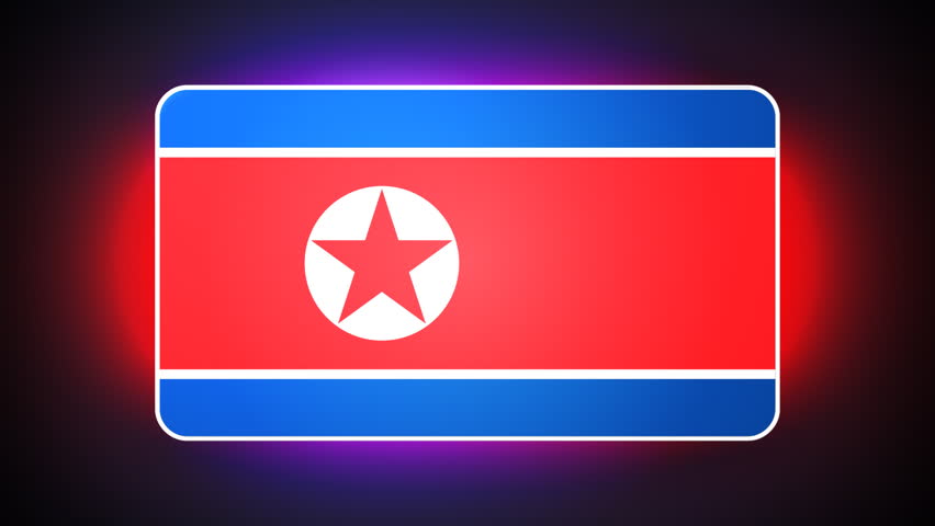 North Korean 3D flag - HD loop 
