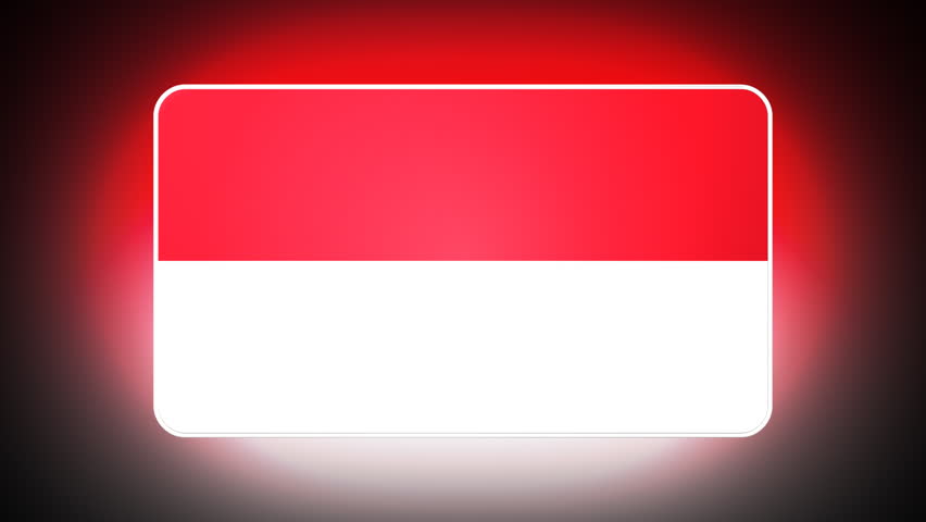 Indonesian 3D flag - HD loop 