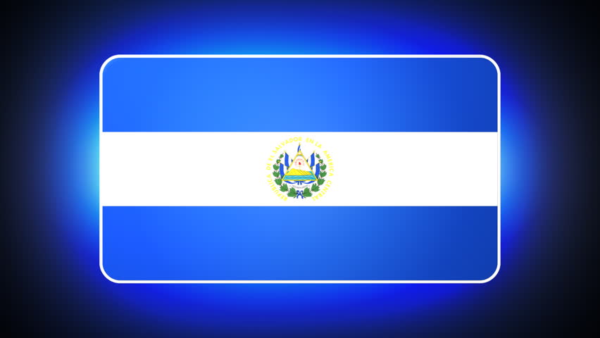 El Salvador 3D flag - HD loop 