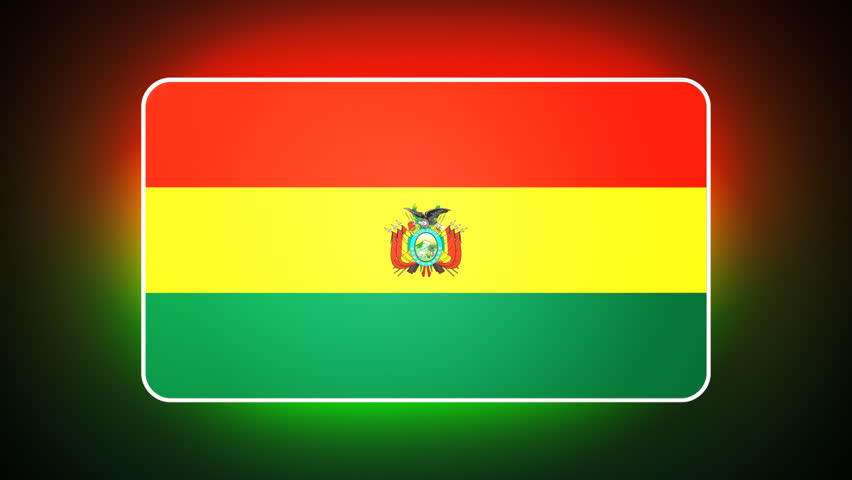 Bolivian 3D flag - HD loop 