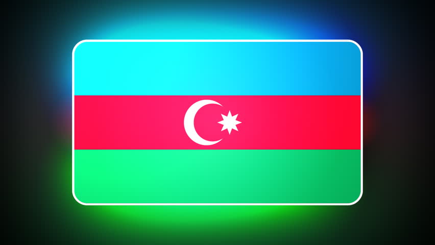 Azerbaijan 3D flag - HD loop 