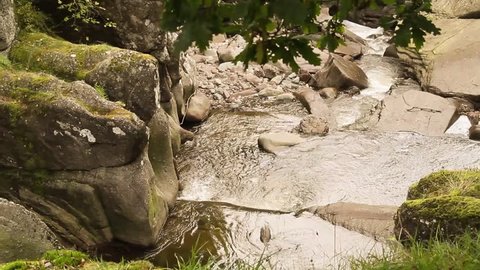 Bracklinn falls near Callander, Scotland, HD footage