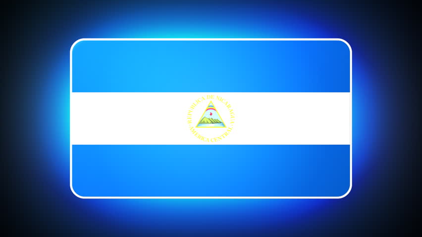 Nicaraguan 3D flag - HD loop 
