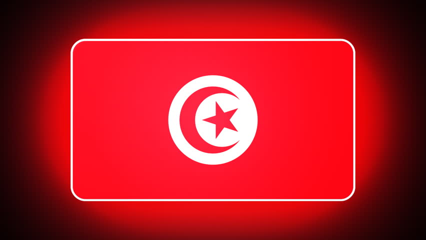 Tunisian 3D flag - HD loop 