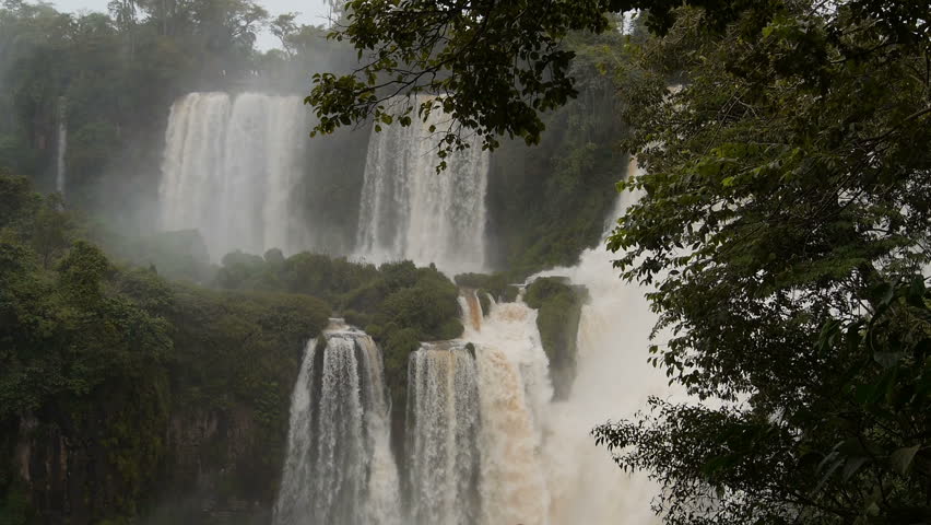 Panoramic shot of Iguazu falls