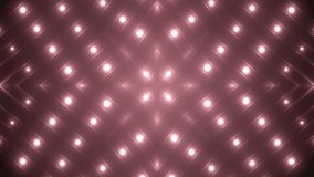 Fractal red kaleidoscopic background.Background motion with fractal design. Disco spectrum lights concert spot bulb. Seamless loop.