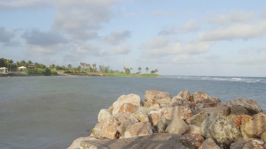 Landscape of tropical island paradise Montego Bay, Jamaica