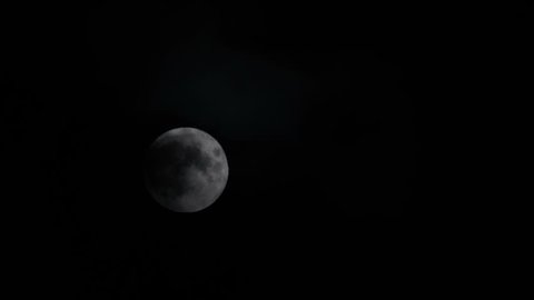 night footage of moon on cloudy sky