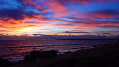 Albufeira, Praia da Gale at sunset - Timelapse, Algarve, Portugal