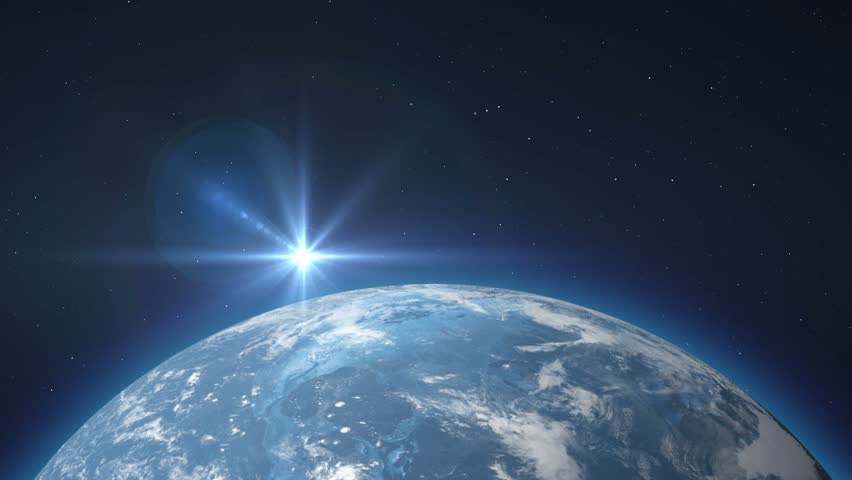 Blue Earth rotating with the Sun. v.3. | Shutterstock HD Video #12603215