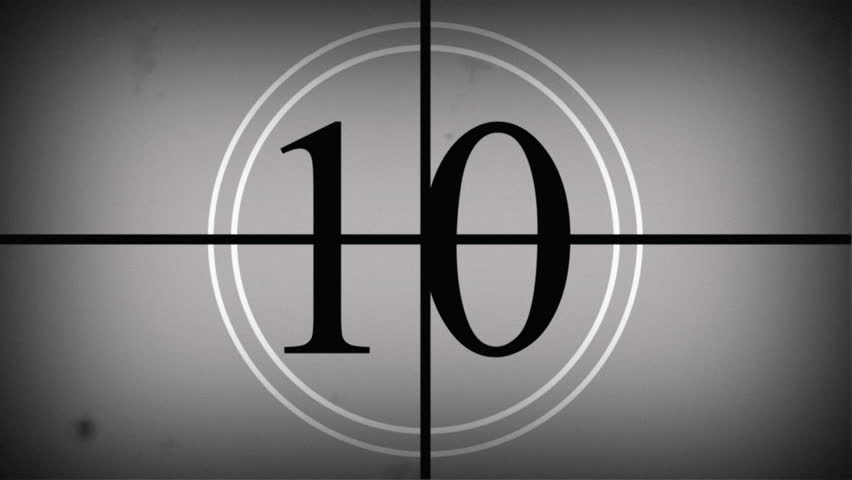 Old Film Countdown with Dust Stock Footage Video (100% Royalty-free