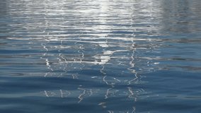 Abstract water and light movement. Reflections of natural phenomenon light and ripples on water surface. Super Slow Motion shot, Establishing Shot, Long Shot. Montenegro, Adriatic sea. 