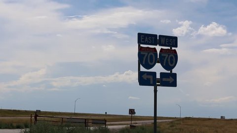 America's Road Signs: Isolated Interstate I-70 East, West Road Sign