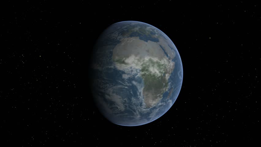 Rotating earth - crescent shadow. | Shutterstock HD Video #12616