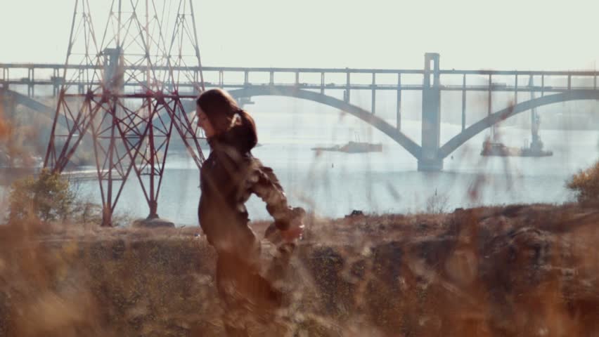 The girl does exercises for feet