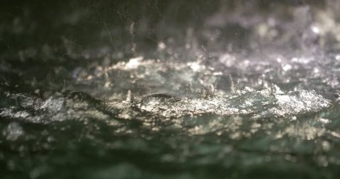 4K Closeup of splashing water