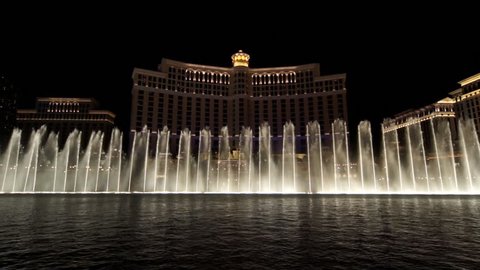 LAS VEGAS - MARCH 26: Fountains of Bellagio March 26, 2011 in Las Vegas, Nevada. It is estimated that the hotel's fountains alone cost $40 million to build. 