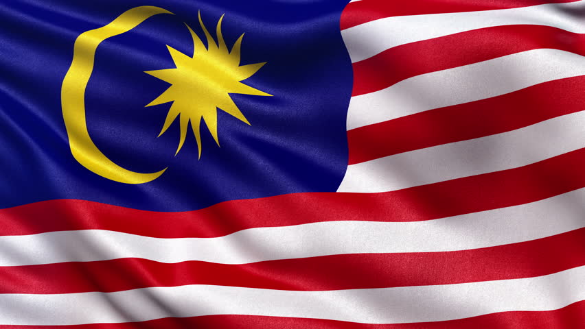 realistic ultra-hd flag malaysia waving wind Stock Footage Video (100% ...